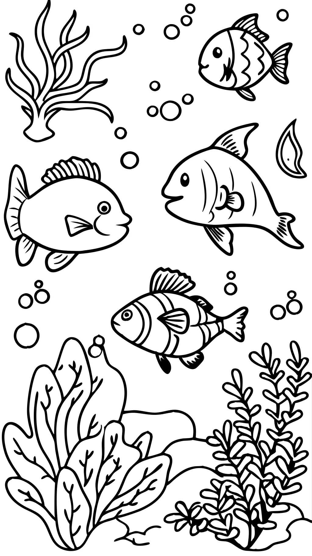 coloriages de poisson océan